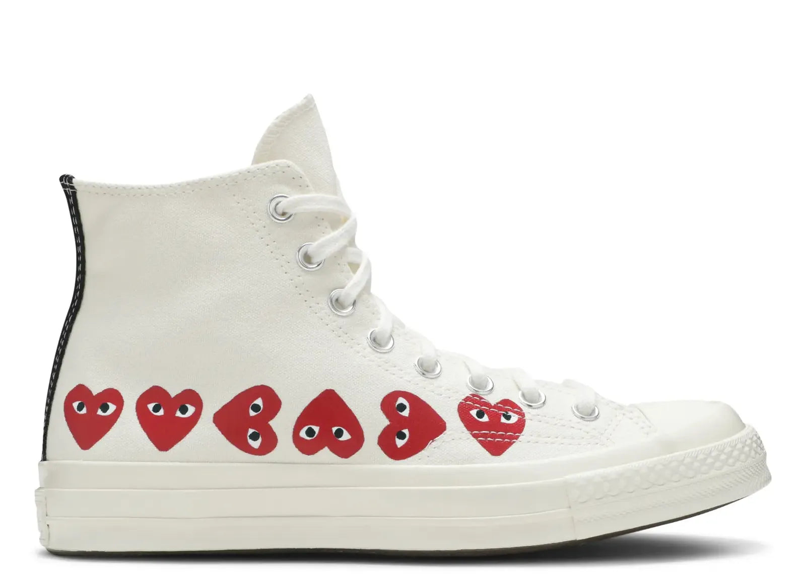 Chuck Taylor All Star 70 Hi Comme des Garcons PLAY Multi-Heart White