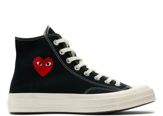 Chuck Taylor All Star 70 Hi Comme des Garcons PLAY Single Heart Black