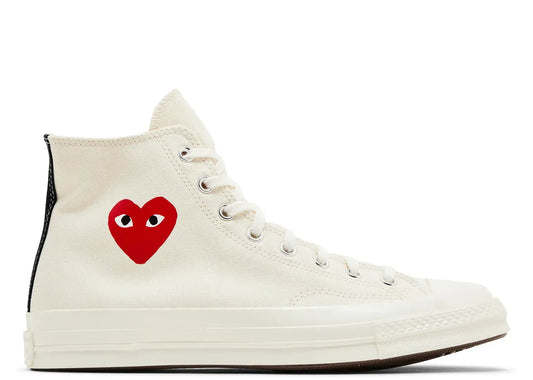 Chuck Taylor All Star 70 Hi Comme des Garcons PLAY Single Heart Milk