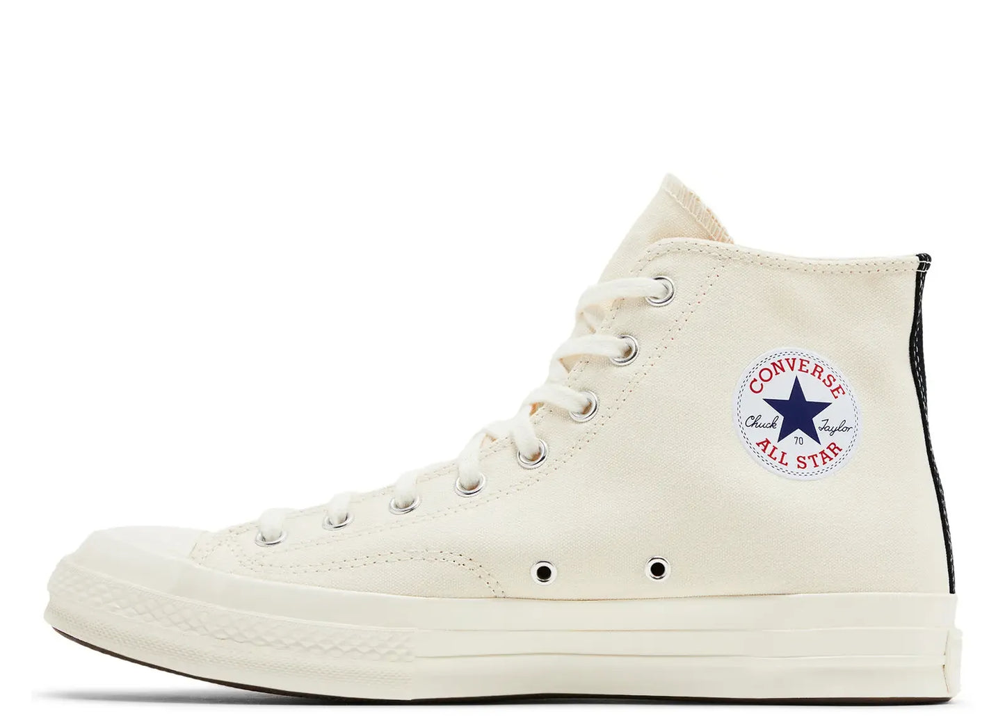 Chuck Taylor All Star 70 Hi Comme des Garcons PLAY Single Heart Milk