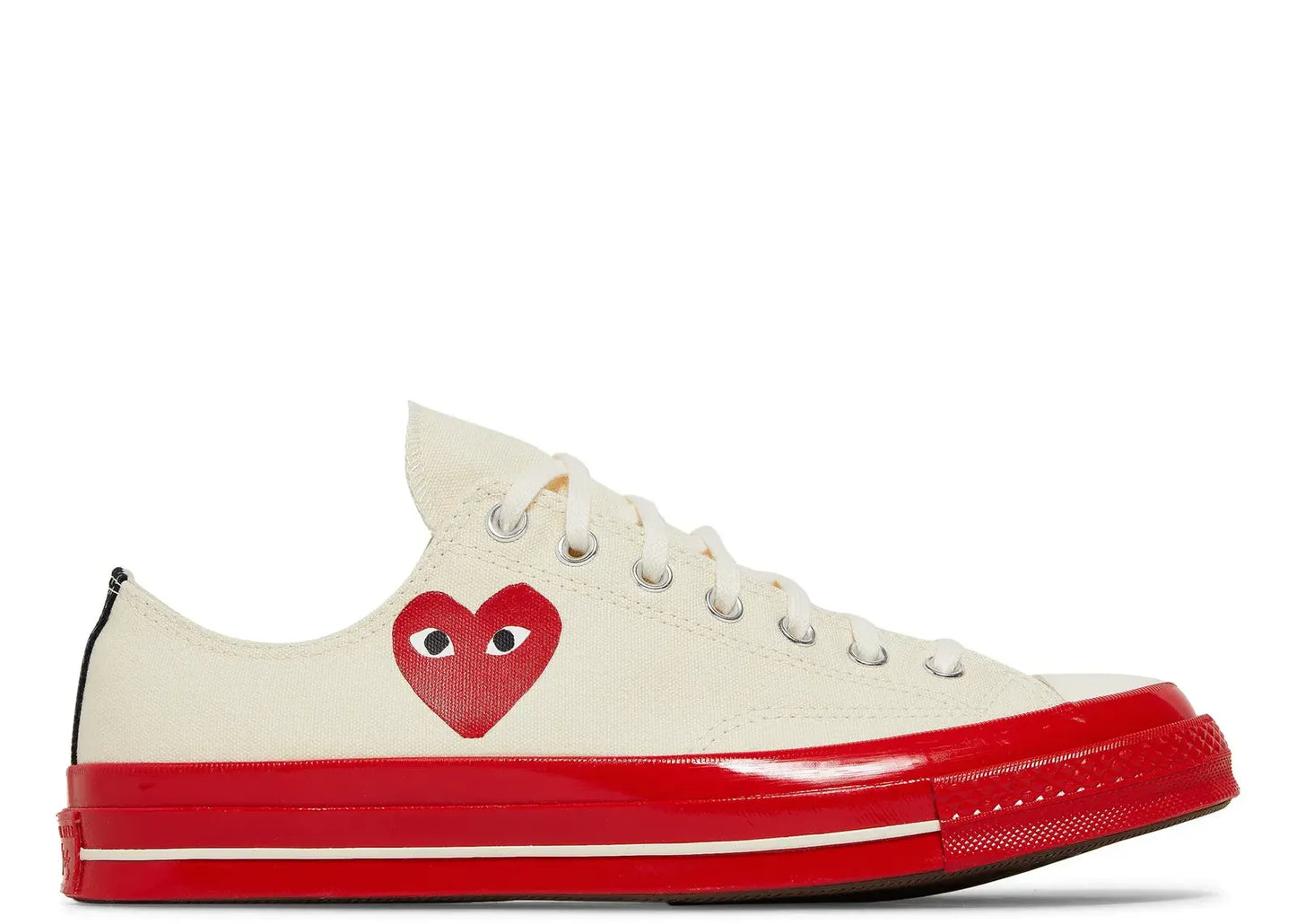 Chuck Taylor All Star 70 Ox Comme des Garcons PLAY Egret Red Midsole