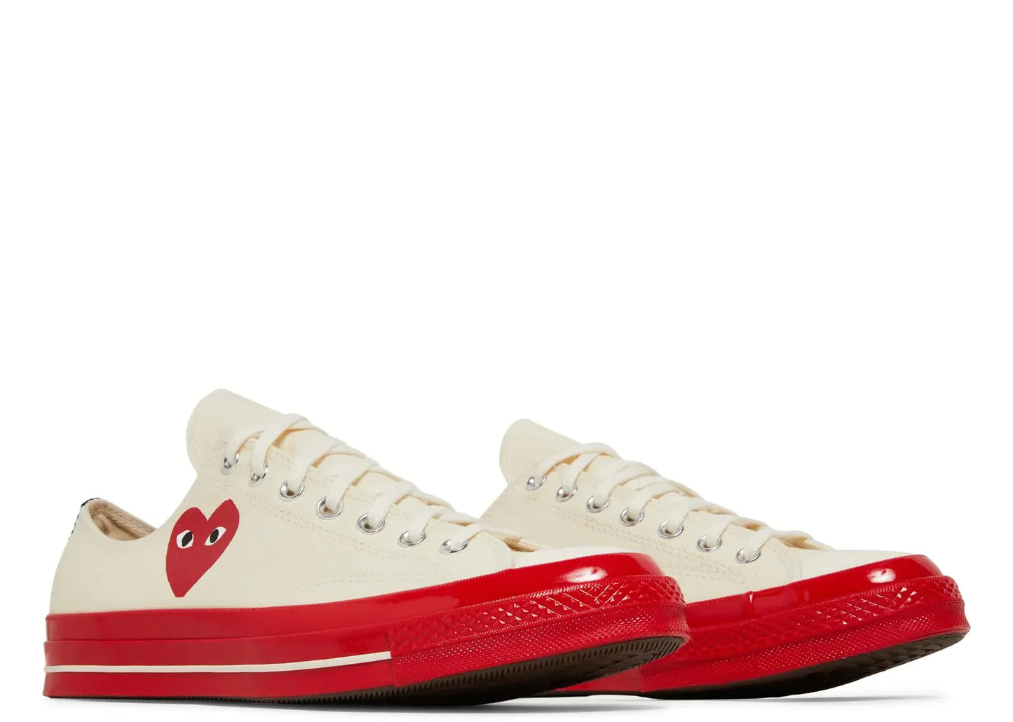Chuck Taylor All Star 70 Ox Comme des Garcons PLAY Egret Red Midsole