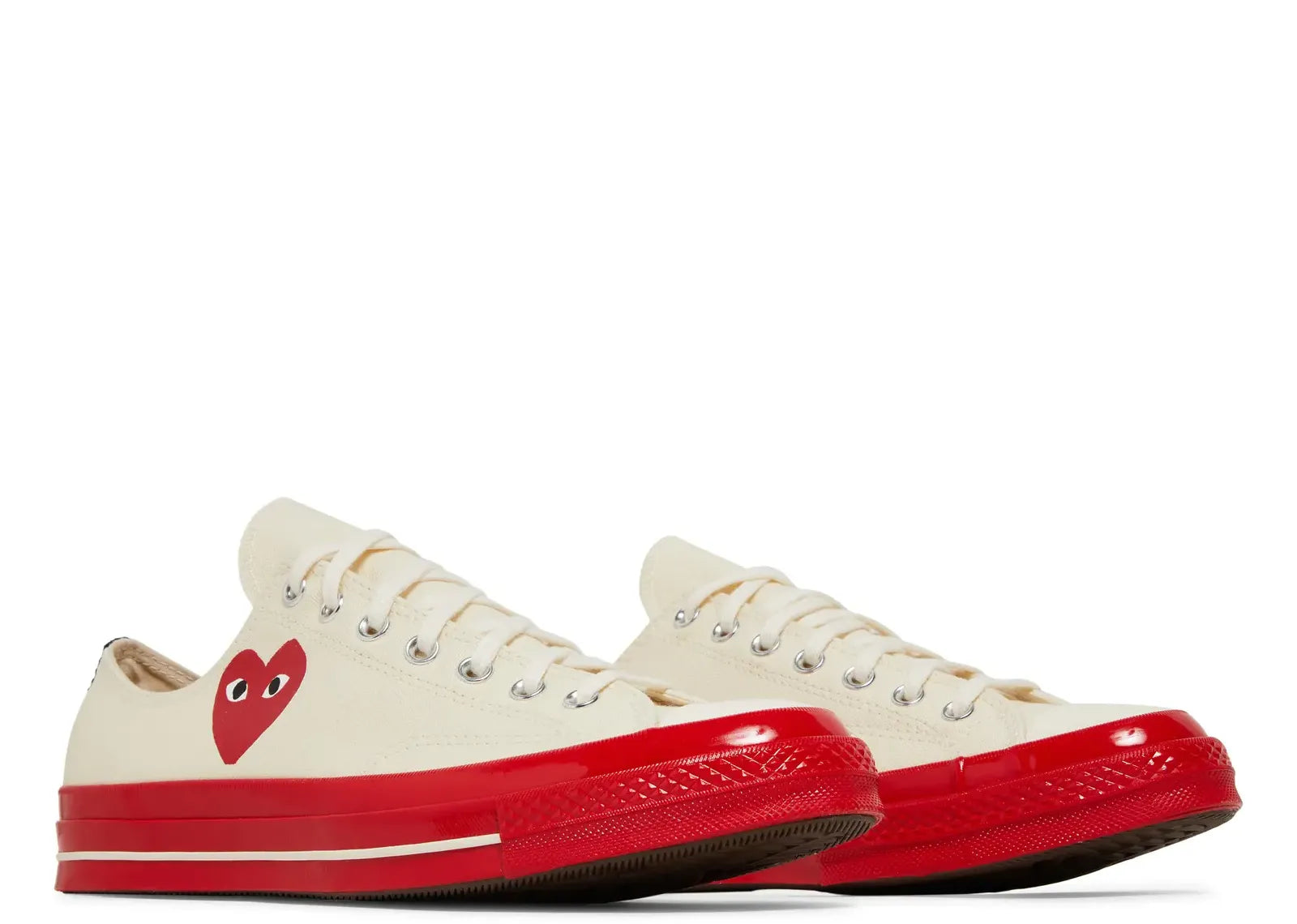 Chuck Taylor All Star 70 Ox Comme des Garcons PLAY Egret Red Midsole