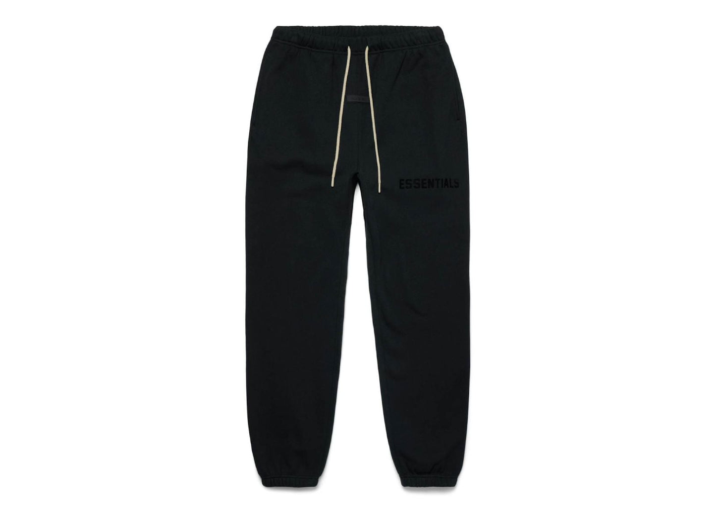 Essentials Cream Drawstring Sweatpant Jet Black