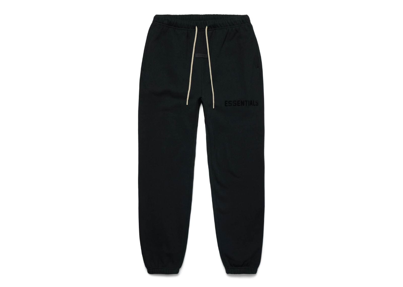 Essentials Cream Drawstring Sweatpant Jet Black