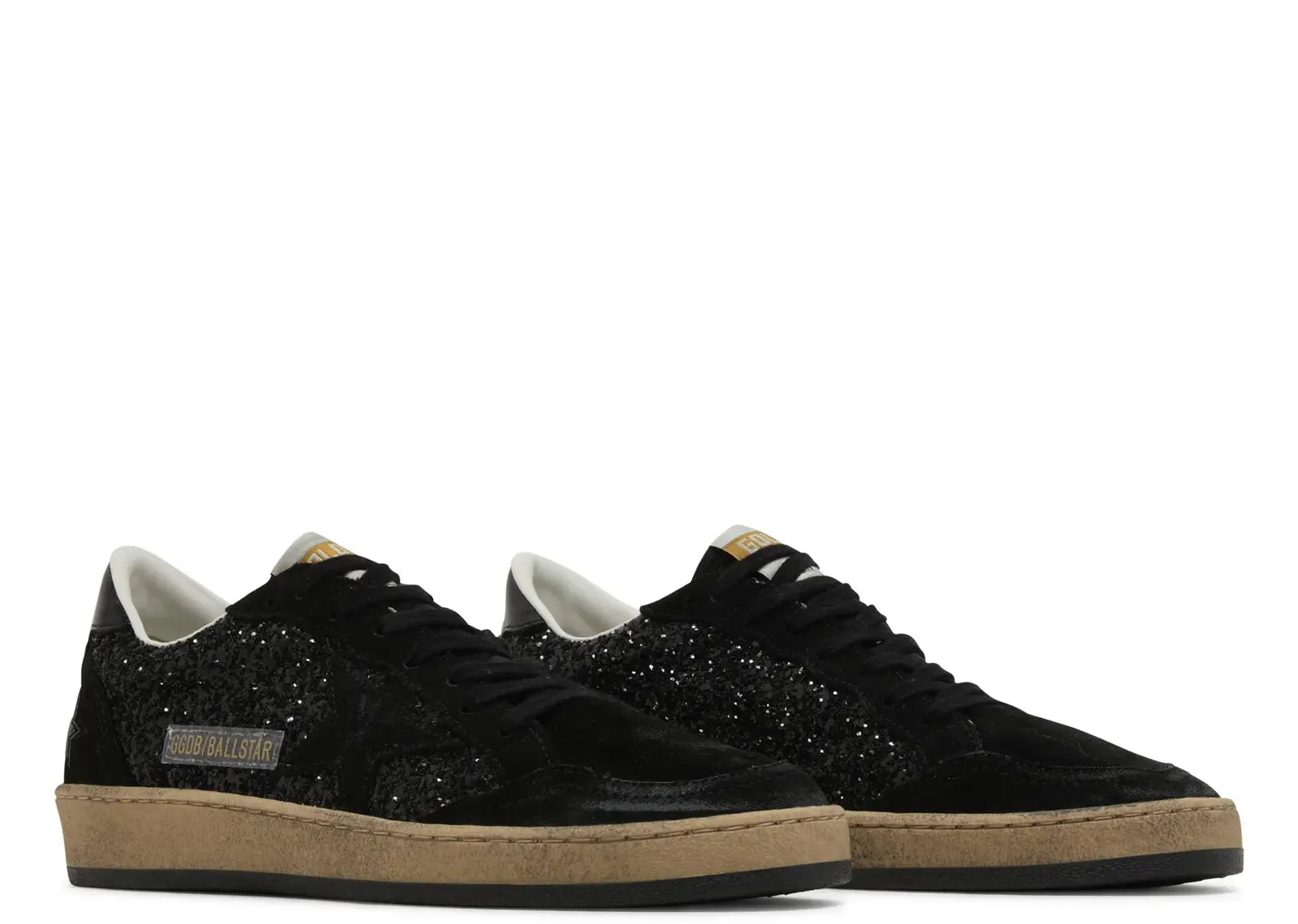 Ball-Star Black Leather Distressed (W)