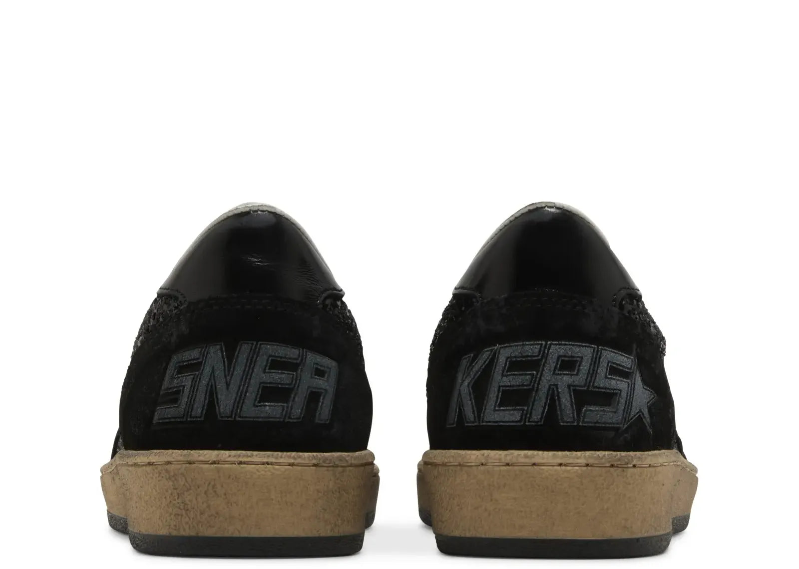 Ball-Star Black Leather Distressed (W)