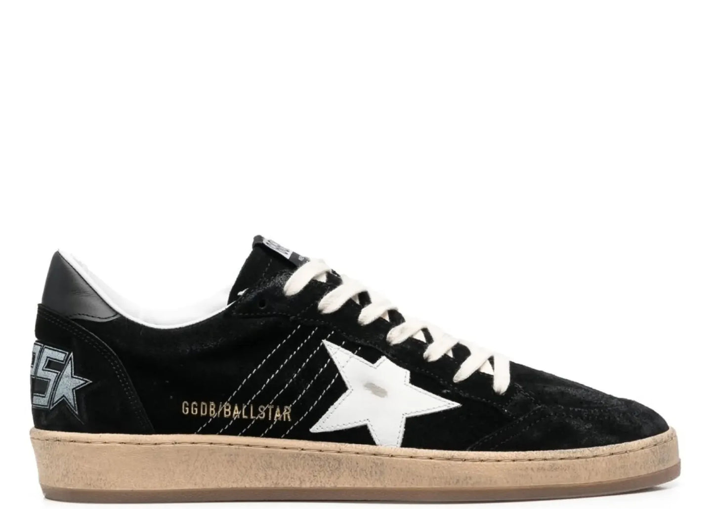 Ball-Star Black Suede Distressed