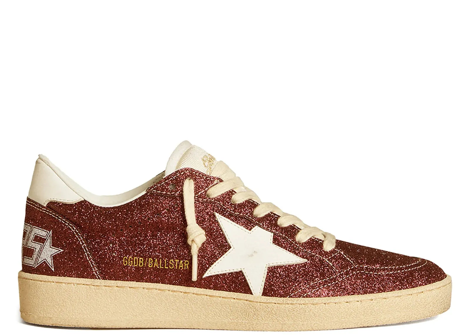 Ball-Star Burgundy Glitter White Star Heel (W)