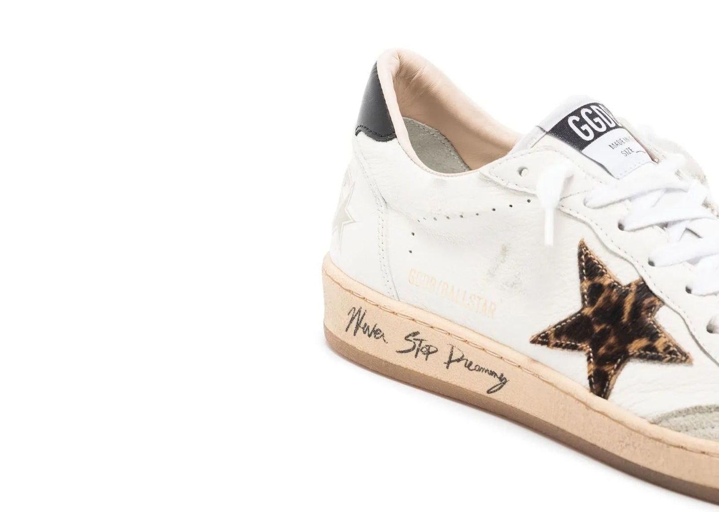 Ball-Star Leopard Print Pony Skin Star Black Heel (W)