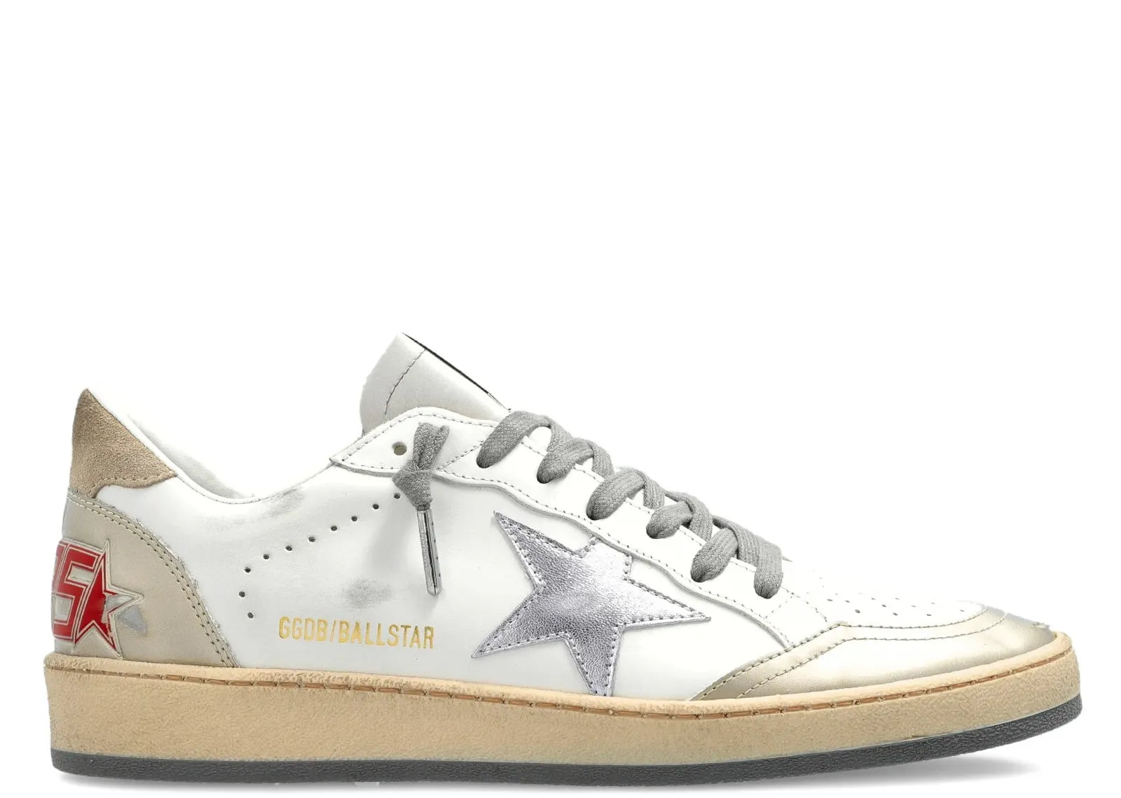 Ball-Star White Leather Silver Star (W)