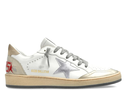 Ball-Star White Leather Silver Star (W)