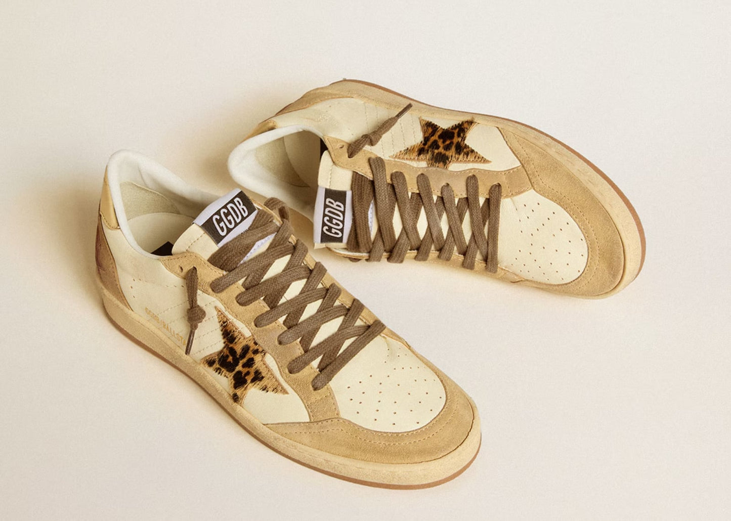 Ball-Star White Nappa Sand Suede (W)