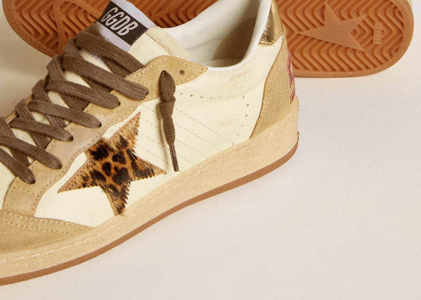 Ball-Star White Nappa Sand Suede (W)