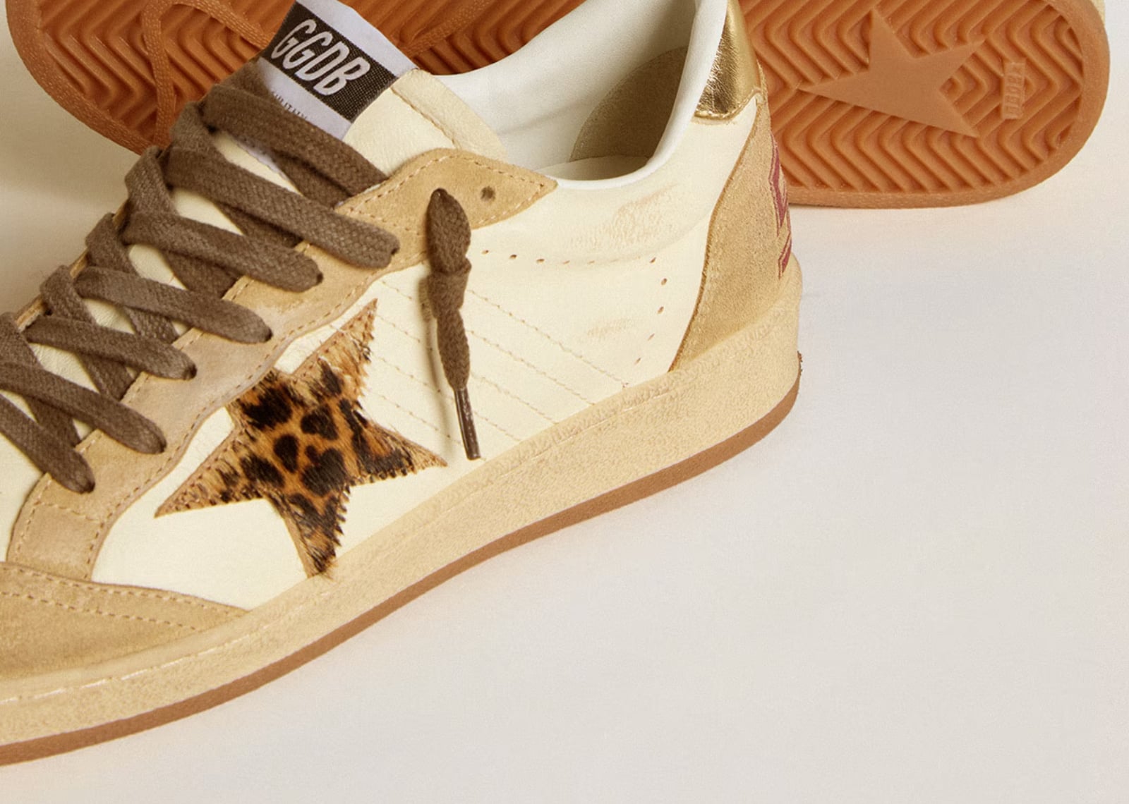 Ball-Star White Nappa Sand Suede (W)