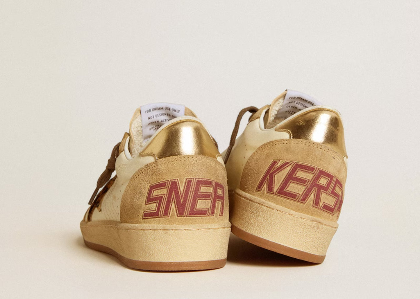 Ball-Star White Nappa Sand Suede (W)