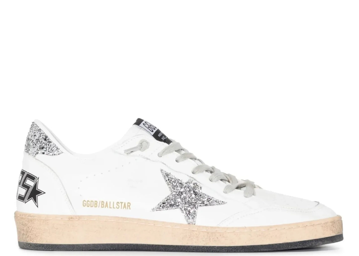 Ball-Star White Nappa Silver Glitter Star Heel (W)