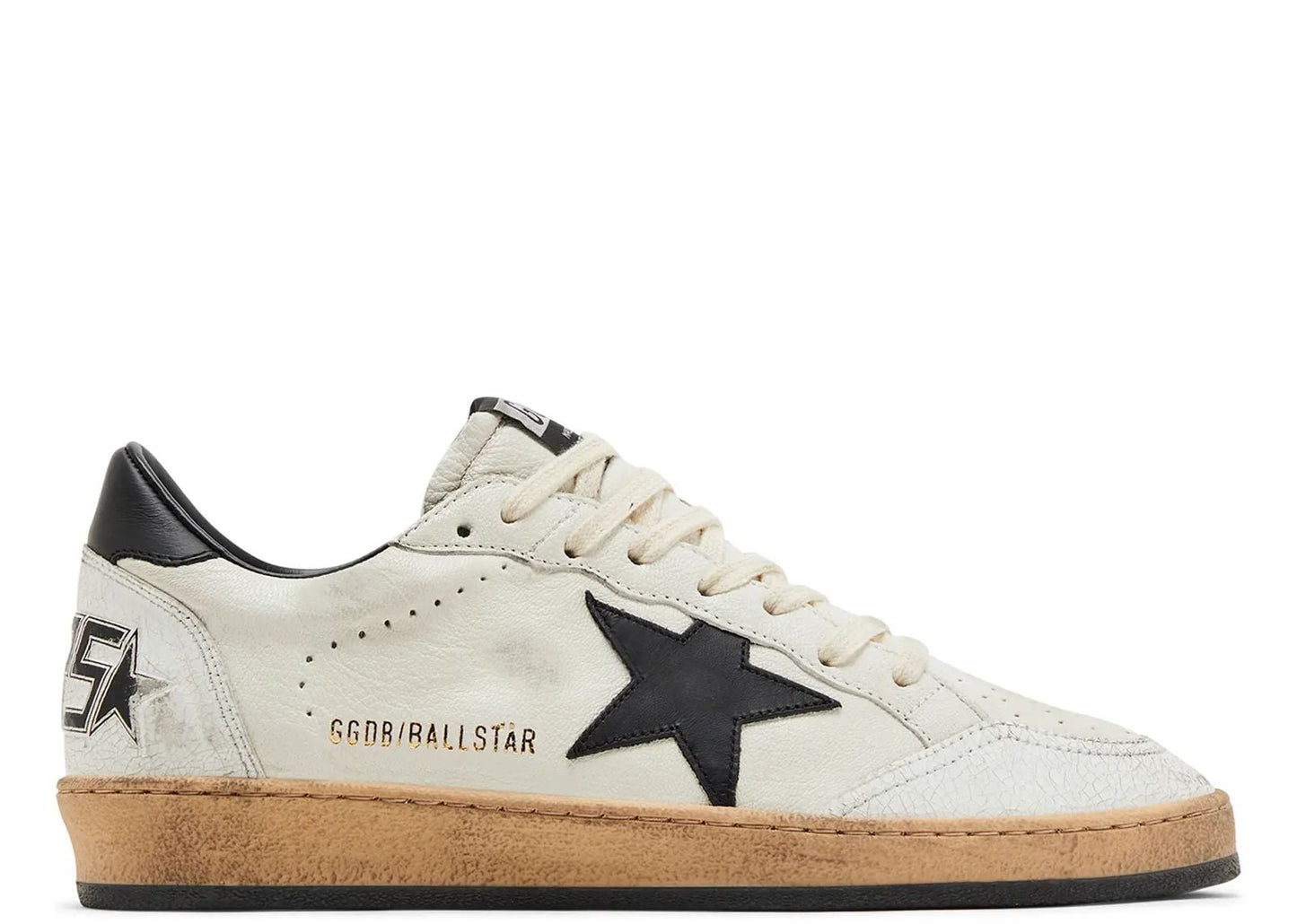 Ball-Star White Nappa with Black Star