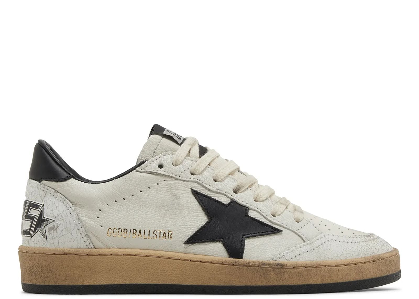 Ball-Star White Nappa with Black Star (W)