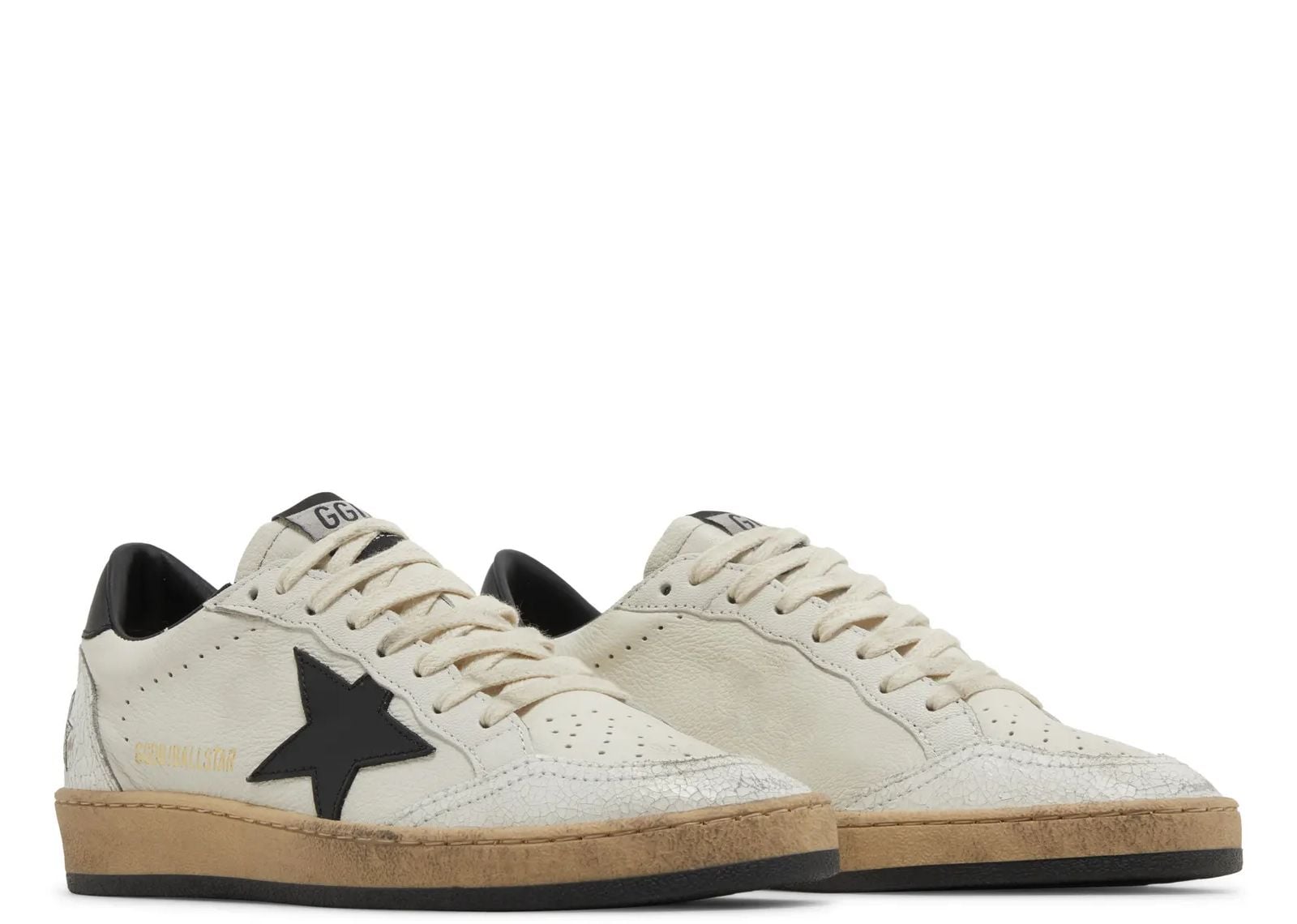 Ball-Star White Nappa with Black Star (W)