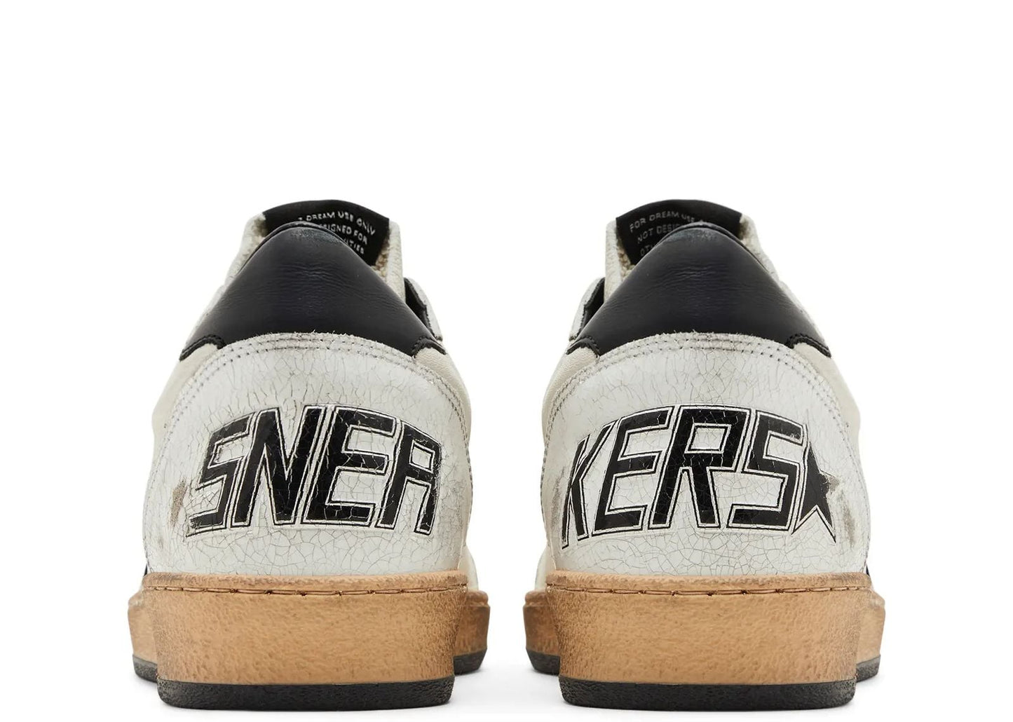 Ball-Star White Nappa with Black Star