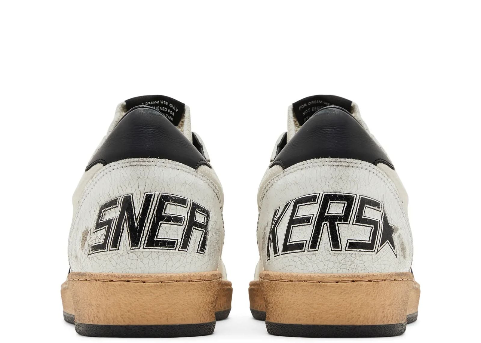 Ball-Star White Nappa with Black Star