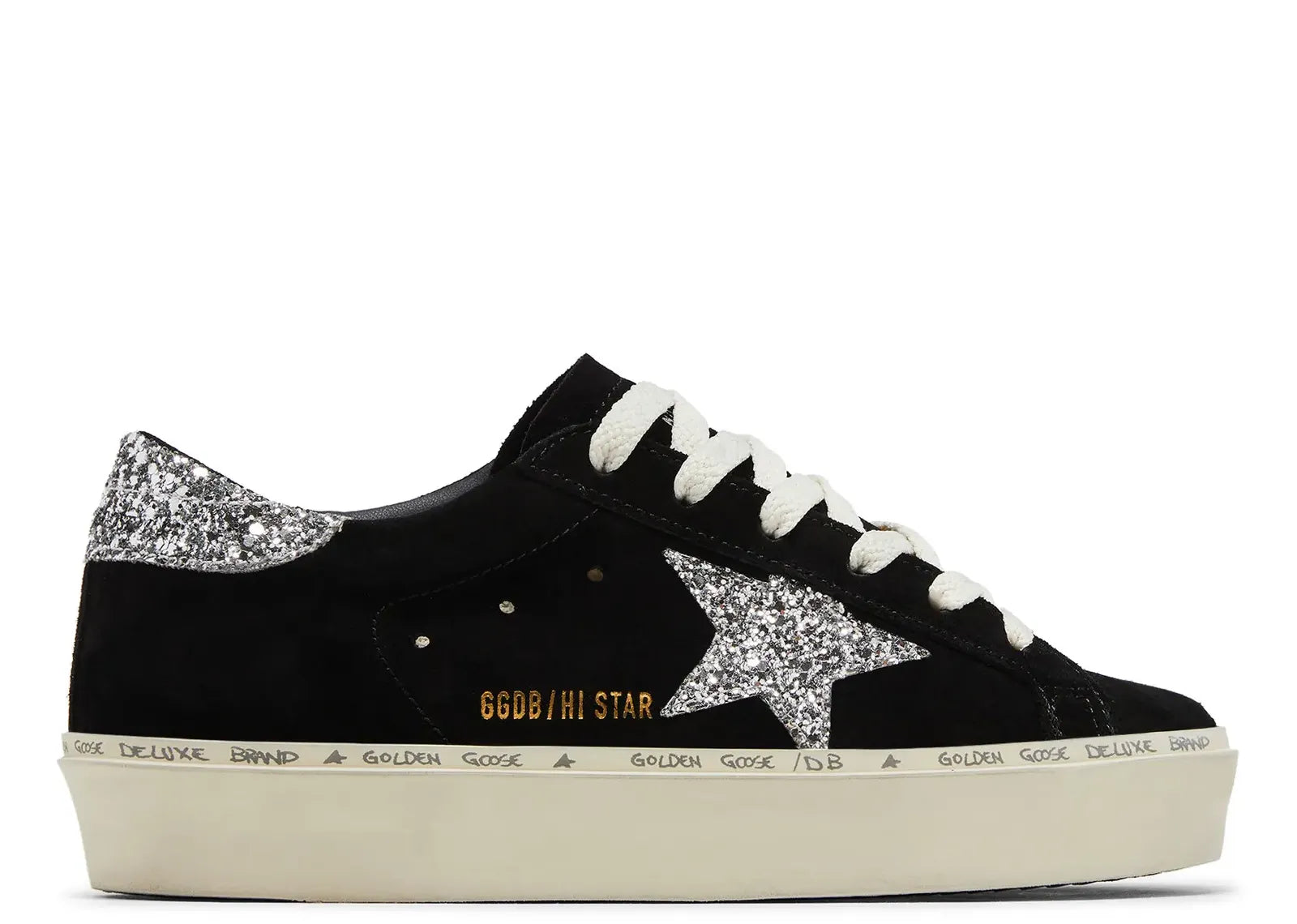 Hi-Star Black Suede Glitter Heel (W)