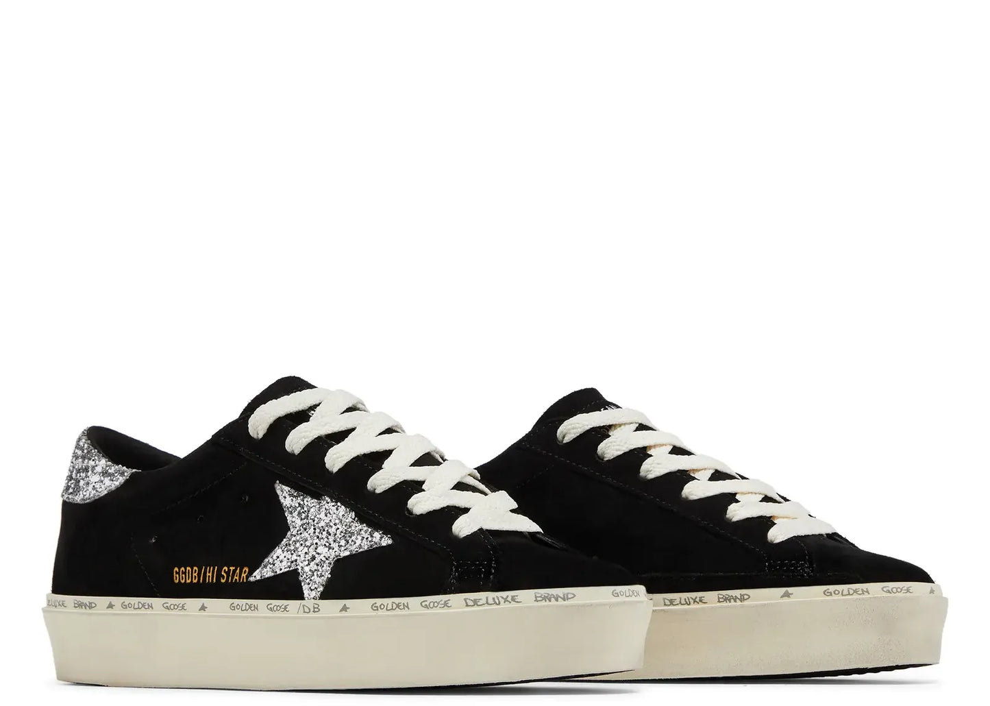 Hi-Star Black Suede Glitter Heel (W)