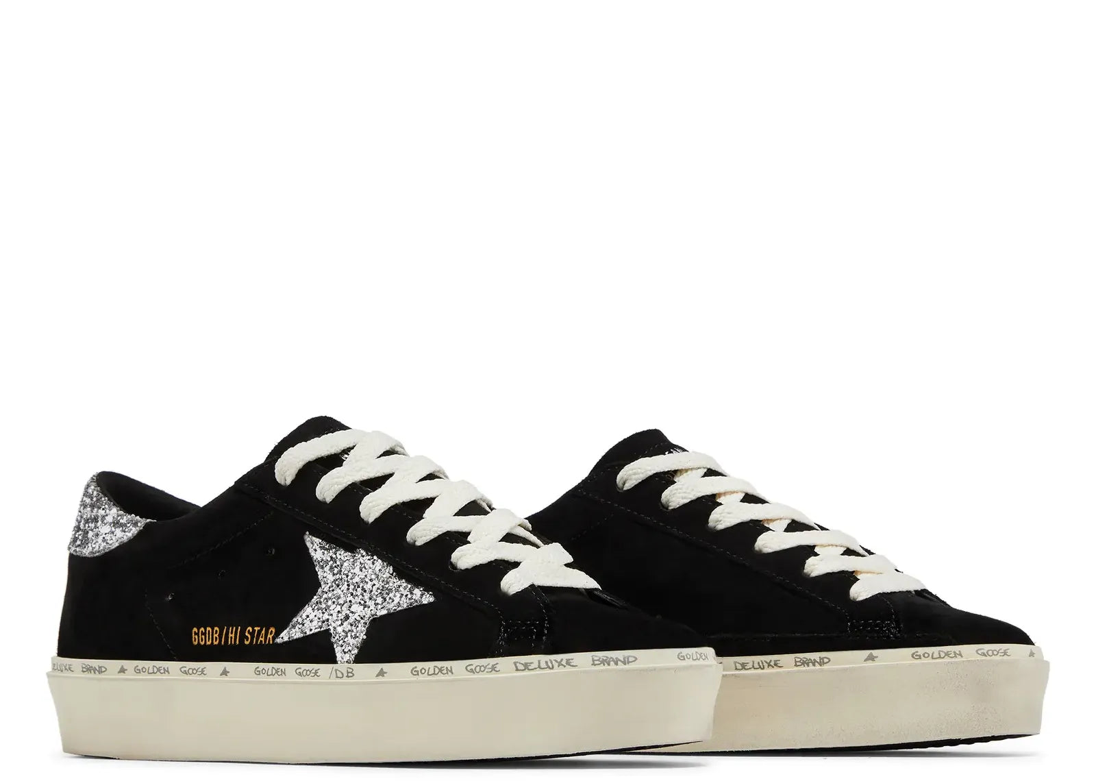 Hi-Star Black Suede Glitter Heel (W)