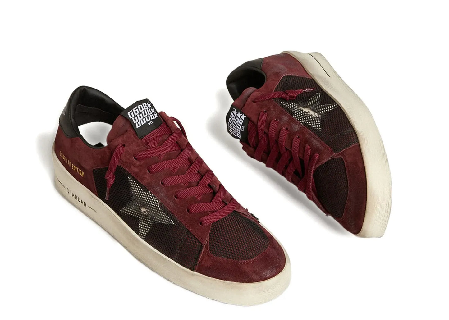Stardan Bordeaux Black Suede Mesh