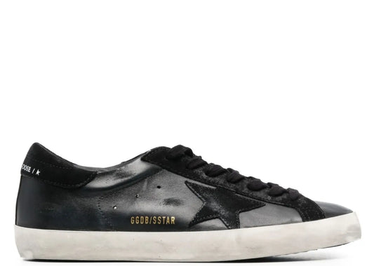 Super-Star Black Nappa Black Suede Star Heel