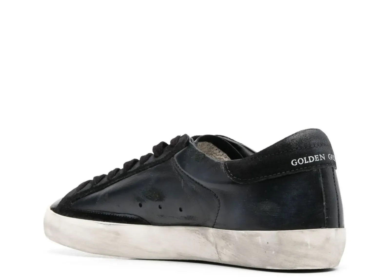 Super-Star Black Nappa Black Suede Star Heel