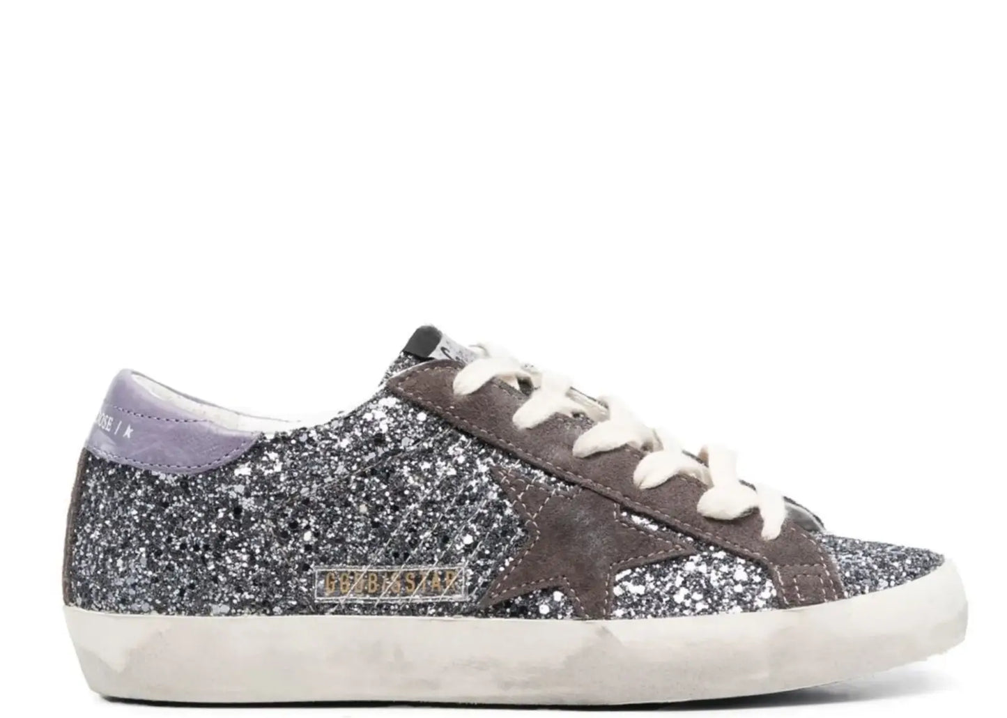 Super-Star Glitter Brown Star Lilac Heel Tab (W)