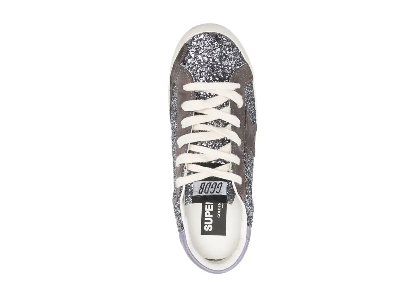 Super-Star Glitter Brown Star Lilac Heel Tab (W)