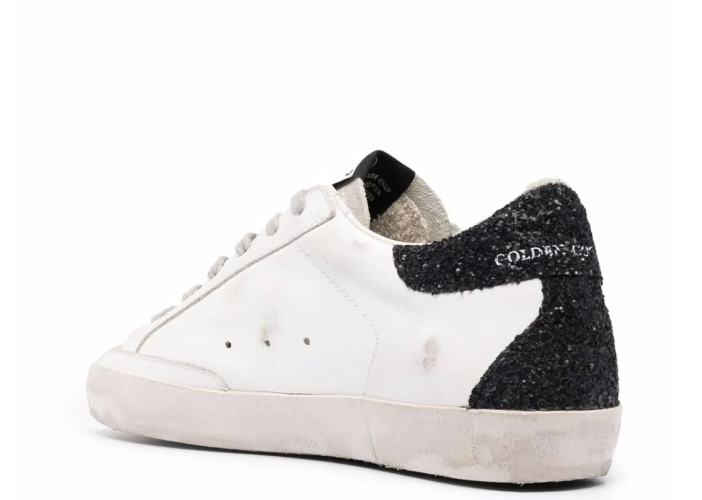 Super-Star Gold Glitter Star Black Glitter Heel (W)
