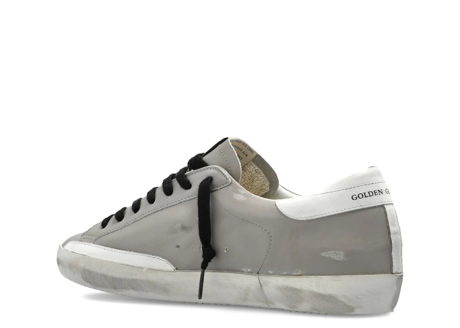 Super-Star Gray Leather Green Star Printed Distressed