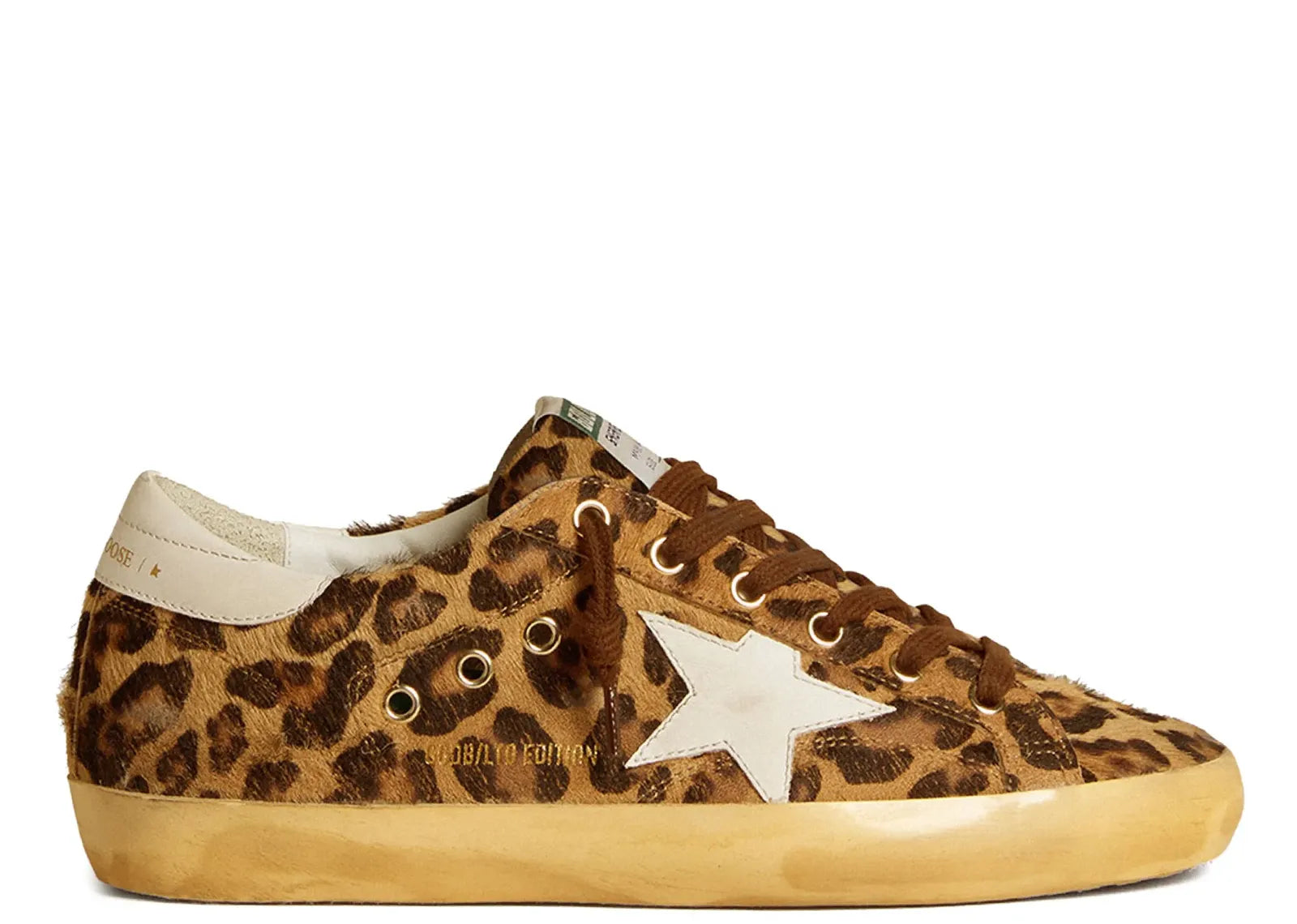 Super-Star Leopard Pony Skin Milk White Star Heel (W)