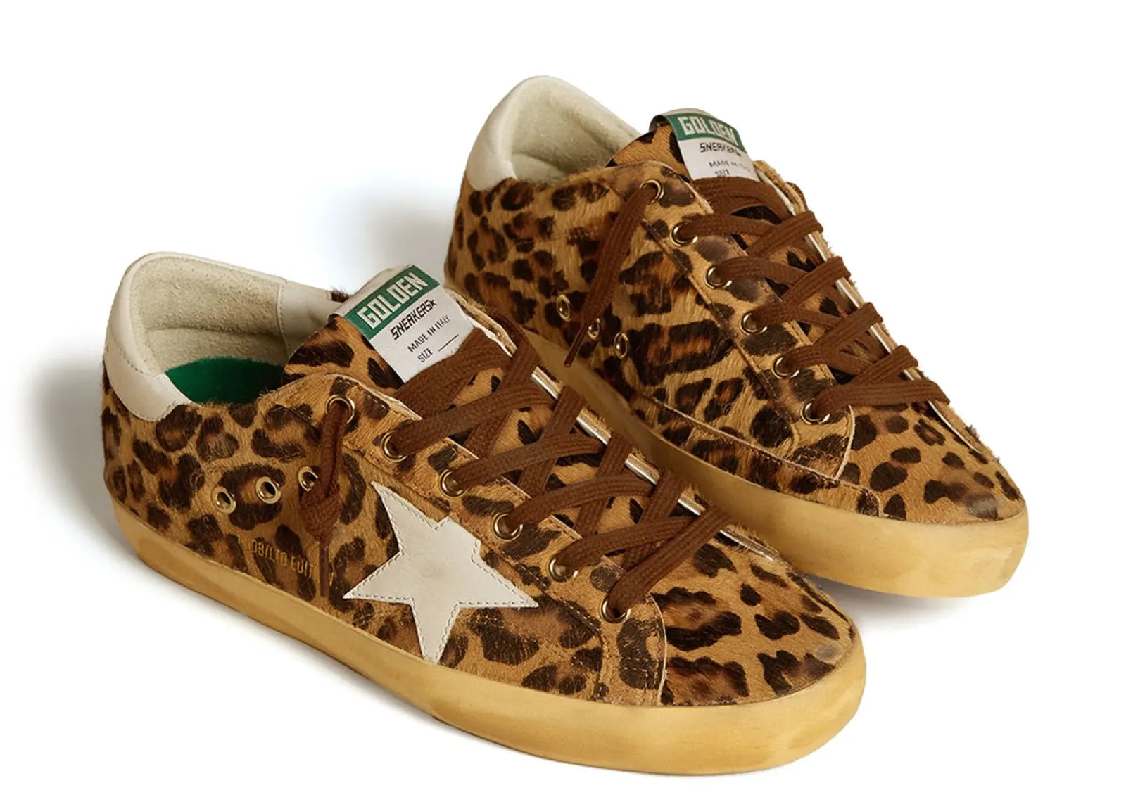 Super-Star Leopard Pony Skin Milk White Star Heel (W)