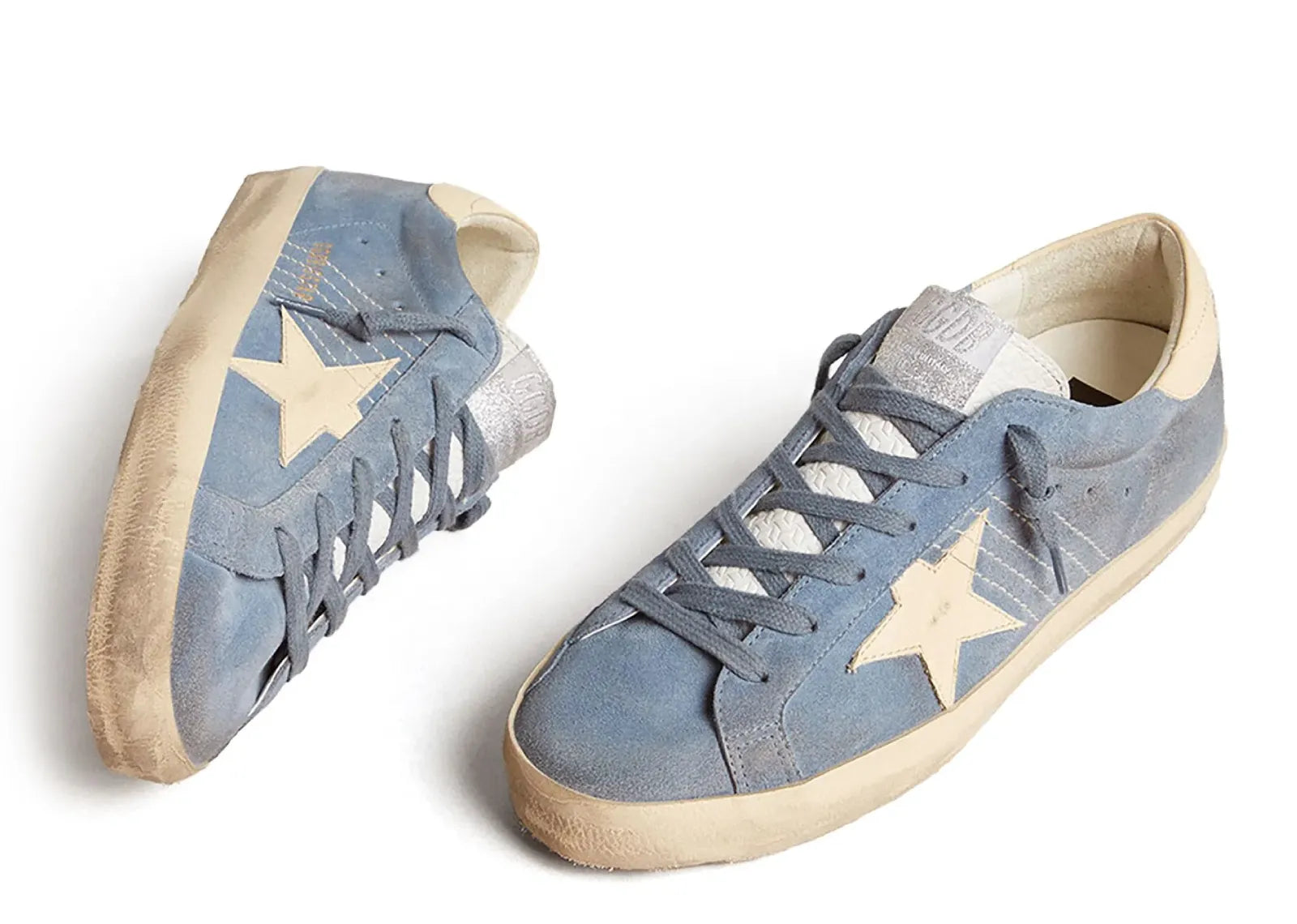 Super-Star Light Blue Suede Beige Star Heel (W)