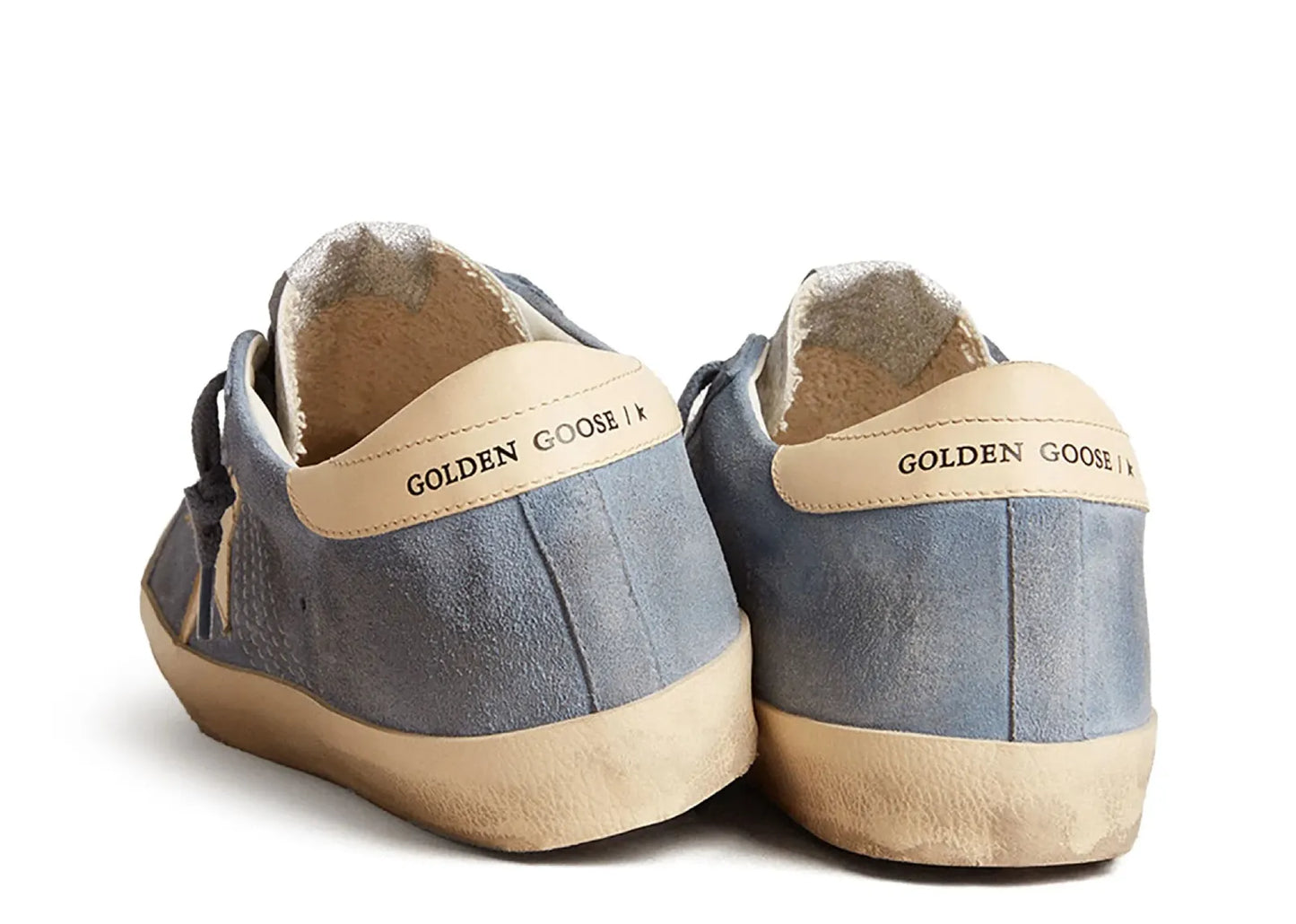 Super-Star Light Blue Suede Beige Star Heel (W)