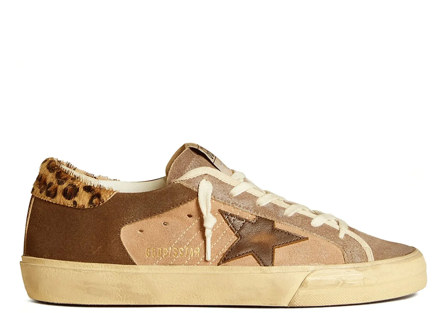 Super-Star Light Pink Brown Suede Leopard Heel (W)