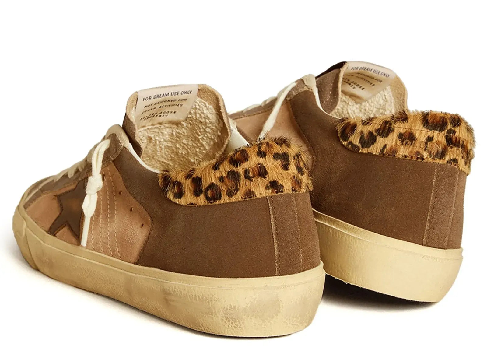 Super-Star Light Pink Brown Suede Leopard Heel (W)