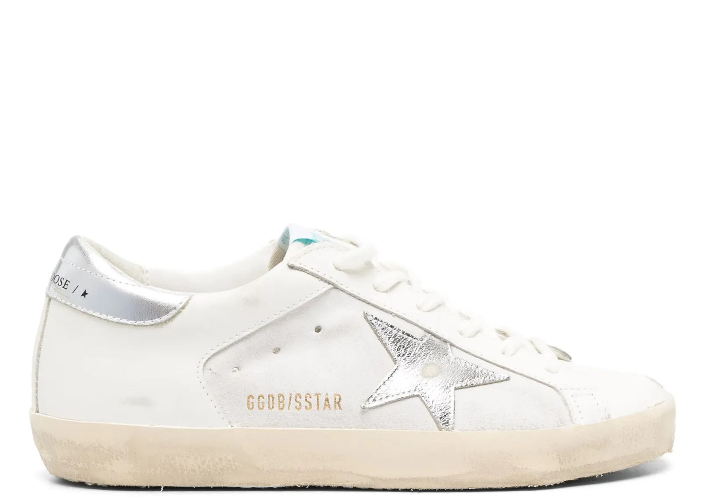 Super-Star Off White Silver Gold Star Heel (W)