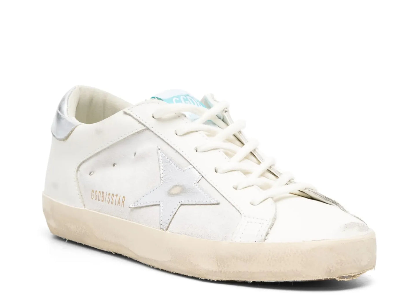 Super-Star Off White Silver Gold Star Heel (W)