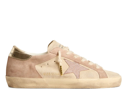 Super-Star Pale Pink Beige Suede Crystal Star Platinum Heel (W)