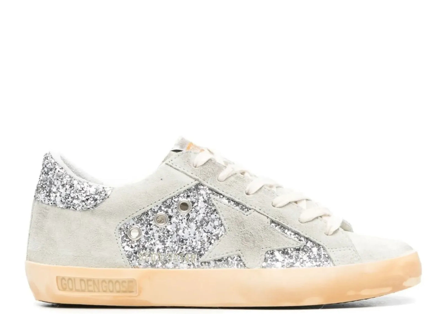 Super-Star Light Beige Leather Perforated Logo