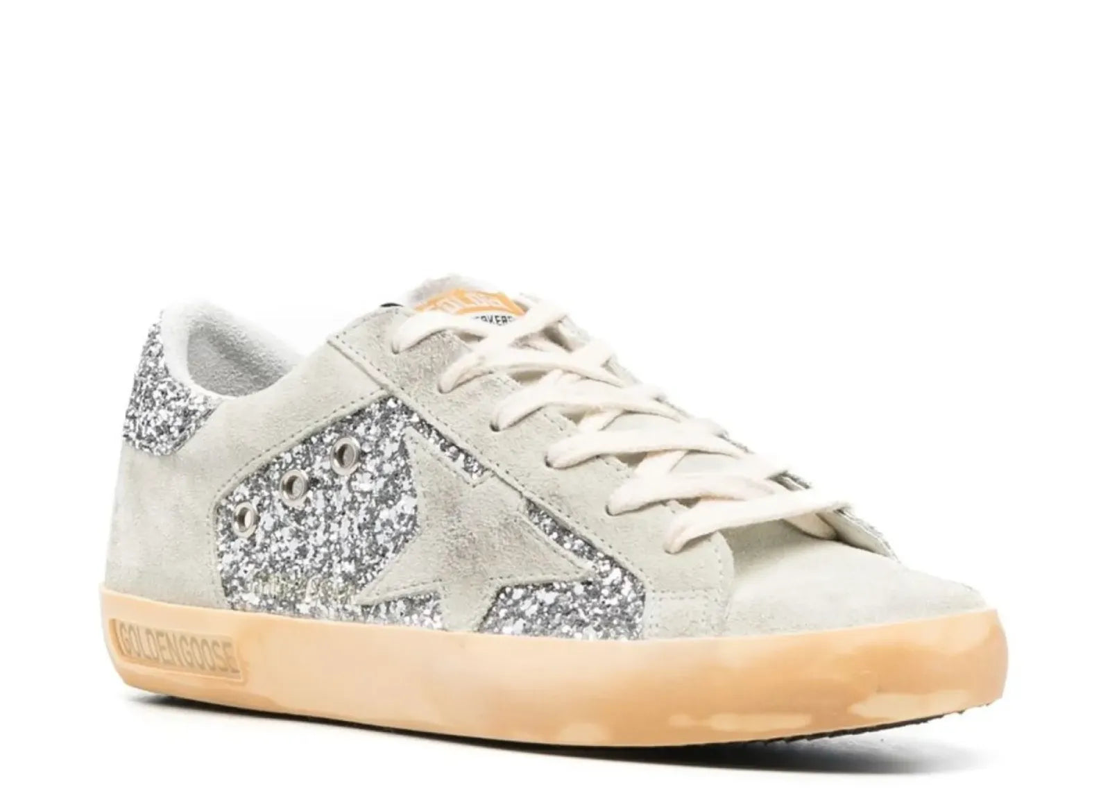 Super-Star Silver Glitter Gray Suede Star Heel (W)