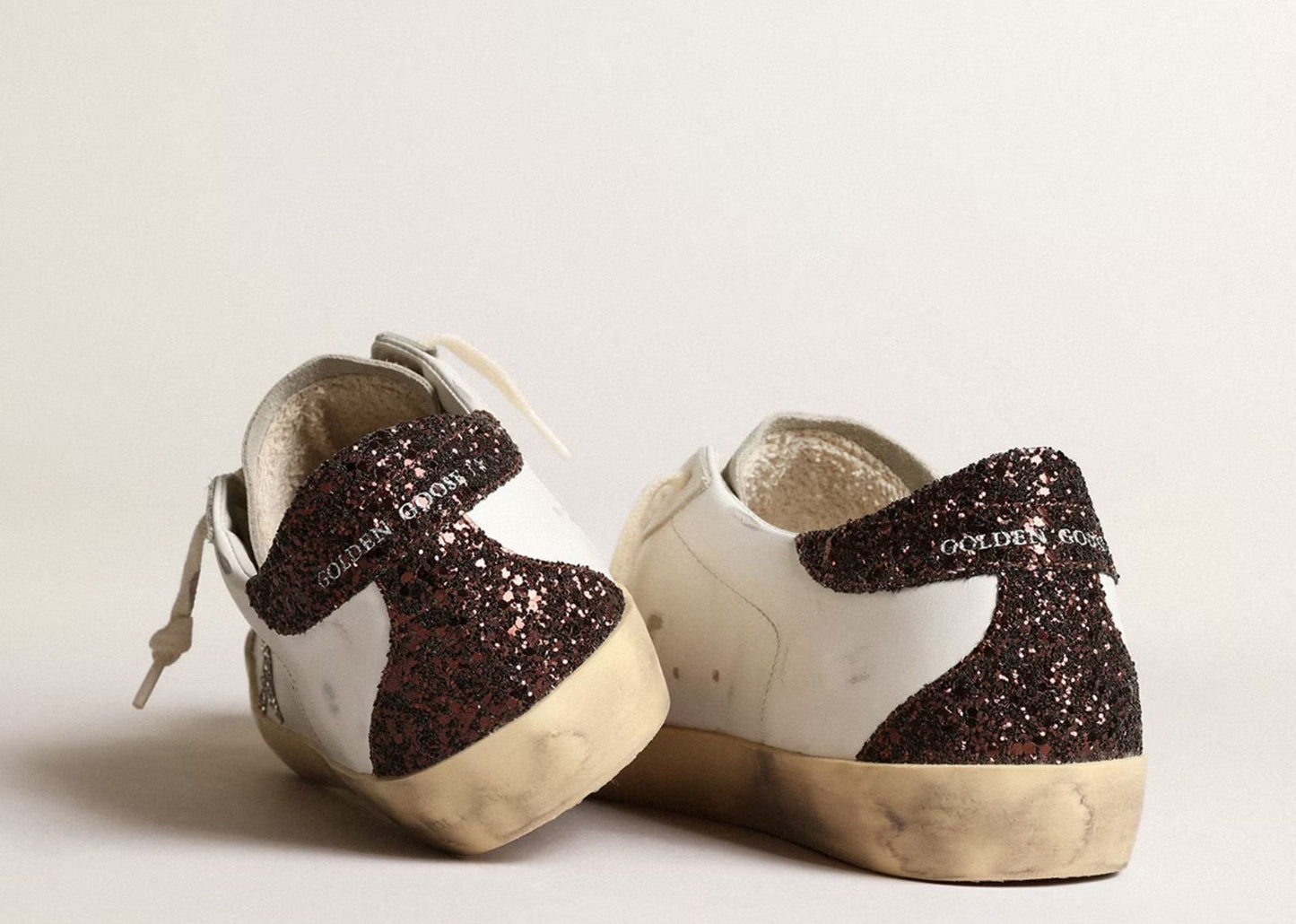 Super-Star Silver Star Brown Glitter Heel (W)
