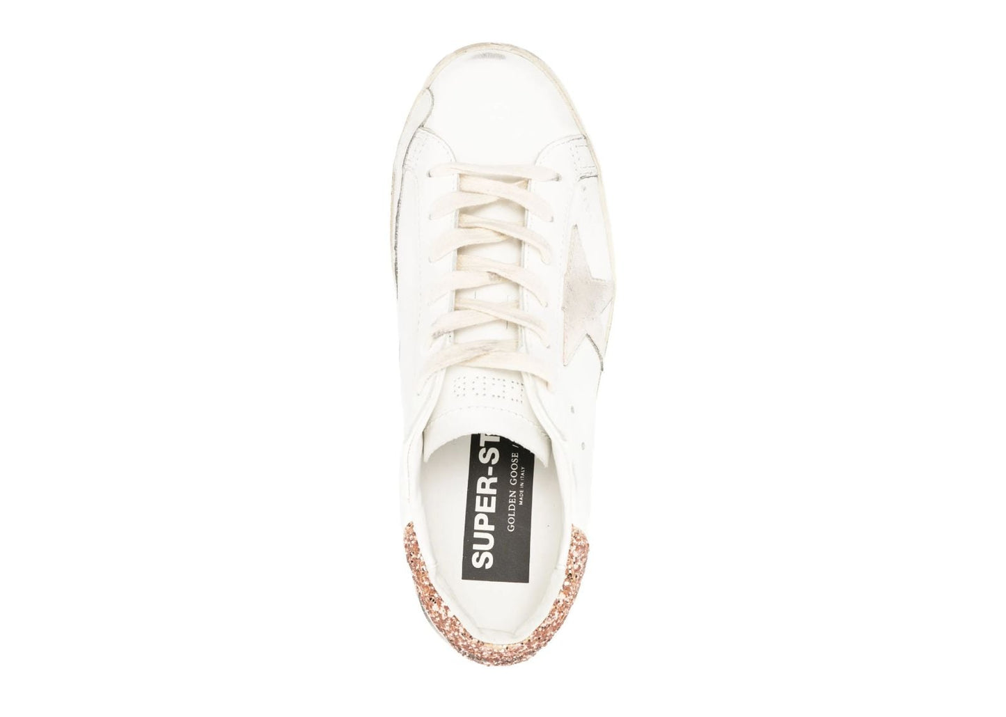 Super-Star Suede Star Peach Pink Glitter Heel Tab (W)