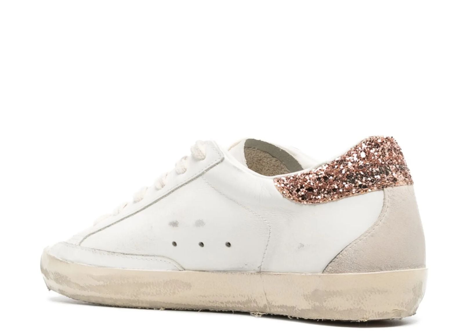 Super-Star Suede Star Peach Pink Glitter Heel Tab (W)